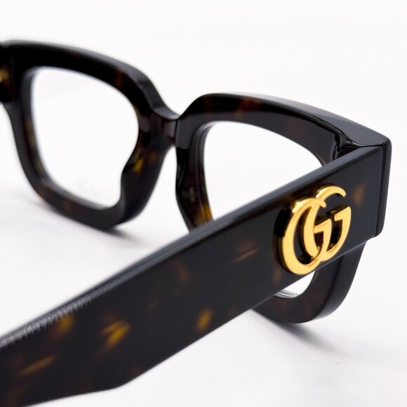 NEW GUCCI GG1548O 005 DARK HAVANA WOMEN EYEGLASSES GUCCI - Picture 8 of 12